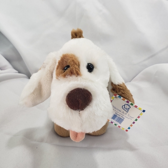 Princess Soft Toys Spotz Dog Plush Stuffed Toy White Brown Spots 10 Inch 2009 - Picture 1 of 11